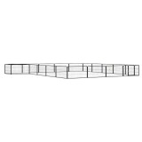 Cumpara ieftin Tarc caini 20 panouri negru 100x50 cm otel vopsit electrostatic