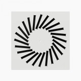 Difuzor Turbionar 595A 595 mm - Placa Patrata cu Lamele Ajustabile pentru Introducerea si Evacuarea Aerului