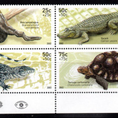 ARGENTINA 2002, Fauna, Reptile, serie neuzata, MNH