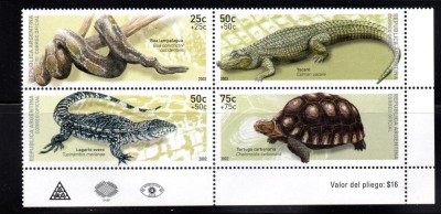 ARGENTINA 2002, Fauna, Reptile, serie neuzata, MNH foto