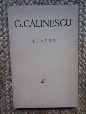 George Calinescu - Teatru foto