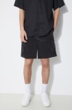 Rains pantaloni scurti Kano Shorts culoarea negru, neted, 19210.01