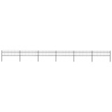 Cumpara ieftin Gard de grădină cu v&acirc;rf tip suliță din oțel 1070x60 cm negru