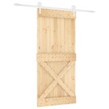 Cumpara ieftin Usa glisanta cu set de feronerie 95x210 cm, lemn masiv de pin