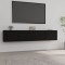 Gossi comode tv, 2 buc., negru, 80x30x30 cm, lemn compozit
