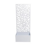 Cumpara ieftin Jardiniera flori fier alb 40 x 22 x 100 cm