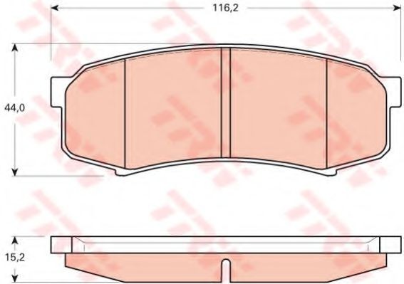 Set placute frana,frana disc MITSUBISHI PAJERO CLASSIC (V2_W) (2002 - 2016) TRW GDB3464