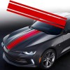 Sticker autoadeziv Tuning, model &ldquo;Triple Stripes&rdquo;, dimensiune 125 x 22 cm, culoare Rosie