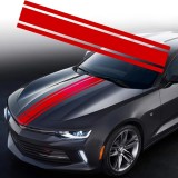 Sticker autoadeziv Tuning, model &quot;Triple Stripes&quot;, dimensiune 125 x 22 cm, culoare Rosie FAVLine Selection, Oem