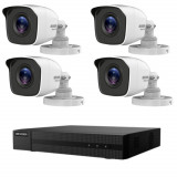 Sistem supraveghere Hikvision seria HiWatch 4 camere 5MP IR 20m DVR 4 canale 4MP SafetyGuard Surveillance, Rovision
