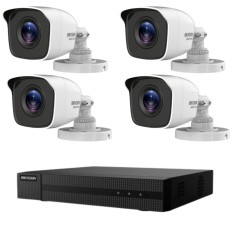 Sistem supraveghere Hikvision seria HiWatch 4 camere 5MP IR 20m DVR 4 canale 4MP SafetyGuard Surveillance foto