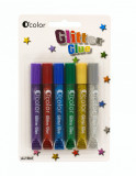 Set 6 flacoane lipici glitter colorat, OColor