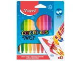 Creioane cerate Maped Color'Peps Twist 12 culori/set