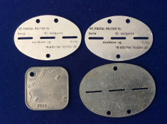 Efecte militare - Semne personale - Insemne de identitate - dog tag RSR sau RPR foto