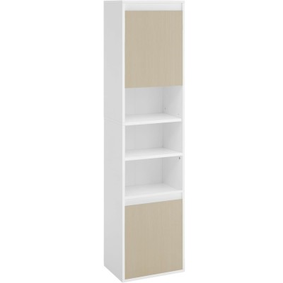 VASAGLE Dulap baie cu montare pe podea sau perete, 7 compartimente, 30x40x160 cm, alb bej Household NewTrend foto
