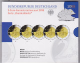 BRD 5 X 2 EURO SET MONETARIE GERMANIA BERLIN 2018 ADFGJ, Europa
