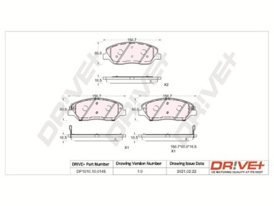 Dr!ve+ DP1010.10.0145 set placute frana,frana disc foto