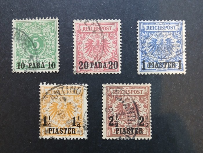 GERMANIA-colonii in Turcia-1886/90-lot clasic-stampilate-