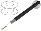 Cablu coaxial RG58 1x0,5mm2 litat Cu, Sec&Aring;&pound;iune fir 0,5mm2, PVC