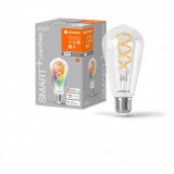 Cumpara ieftin Bec LED RGB inteligent Ledvance SMART+ WiFi Filament Edison, E27, 4.8W (40W),