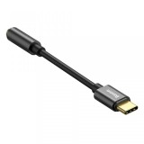 Cumpara ieftin Cablu Adaptor Audio Baseus USB Type-C la Jack 3.5mm, 10.5cm, Negru