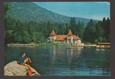 CPIB 24434 CARTE POSTALA - BAILE TUSNAD, LACUL CIUCAS, CIRCULATA, 1975, STAMPILE, TIMBRU