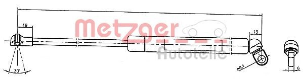 Amortizor portbagaj BMW Seria 7 (E38) (1994 - 2001) METZGER 2110334