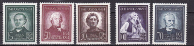 Iugoslavia 1954 personalitati MI 755-59 MLH foto