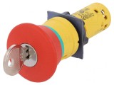 Comutator de Siguranță cu Cheie 22mm 2NC