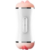 ARMONY - DOUBLE VAGINA &amp; MOUTH VIBRATOR MASTURBATOR WHITE, ARMONY FOR HIM