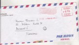Bnk fil Franta - plic circulat spre Romania - francatura mecanica