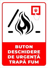 Indicator pentru buton deschidere de urgenta trapa fum foto