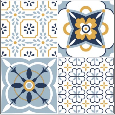 Set 12 placi decorative, autoadezive tip gresie, 30x30 cm, rezistente la apa, pentru pereti sau pardoseala, BZRSH foto