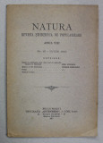 NATURA - REVISTA STIINTIFICA DE POPULARIZARE , ANUL VIII , NR. 10 , IULIE , 1913