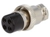 Conector Mufa Microfon Mama 4 Pin CLIFF, Montaj Pe Cablu, Diametru 6mm