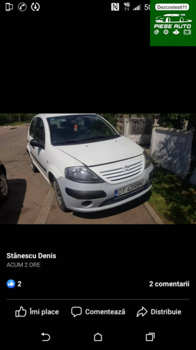 Dezmembrez Citroen C3 Diesel 1 4