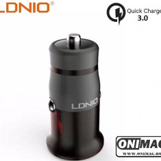 Incarcator Auto Ldnio C304q Qualcomm Quick Charge 3.0 Cu Cablu Micro Usb Inclus