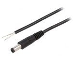 Cablu Alimentare DC 5,5/2,5mm Negru 1,5m