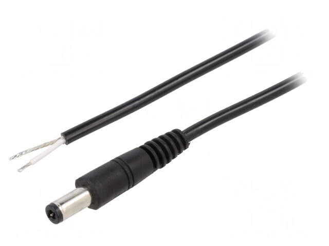 Cablu Alimentare DC 5,5/2,5mm Negru 1,5m