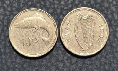 Irlanda 10 pence 1995 foto