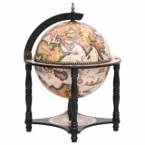 Bar tip glob pamantesc stativ sticle de vin negru lemn eucalipt