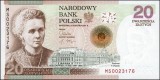 POLONIA 20 ZLOTI / ZLOTYCH 2011 , UNC , P- 182a , 100 Ani - Acordarea Premiului Nobel pentru Chimie lui Marie Curie Sklodowska , necirculata