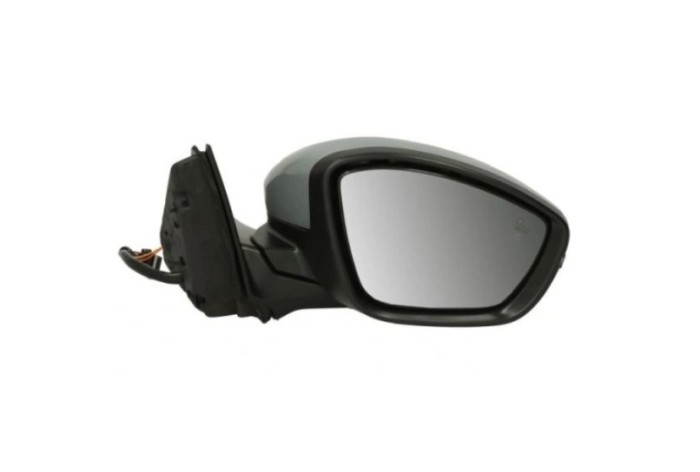 Oglinda usa exterioara PEUGEOT 2008/e-2008, 11.2019-01.2024, dreapta, View Max, reglare electrica; grunduit; sticla convexa; sticla crom; senzor de t