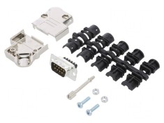 Conector D-Sub PIN: 9 tată &icirc;n unghi 45&deg;