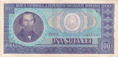 ROMANIA 100 lei 1966 VF!!! foto