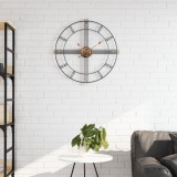 vidaXL Ceas de perete, negru, &Oslash;60 cm, fier