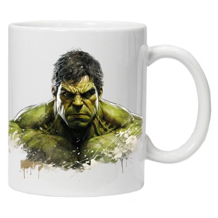 Cana alba personalizata &quot;Hulk 2&quot;, INOVATIX&reg;️. 330ml