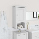 VidaXL Dulap de baie de perete &quot;BERG&quot; alb, 40x27x71,5 cm, lemn masiv