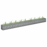 VidaXL Strat &icirc;nălțat gabion, 360 x 30 x 30 cm, oțel inoxidabil