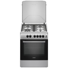 Aragaz SM664XPGS1, 4 arzatoare, gratare fonta, aprindere electrica, timer, grill, Inox